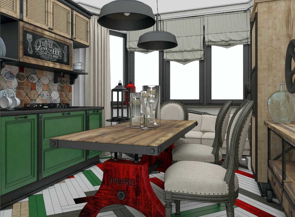 Индустриальный шик. Кухня в стиле лофт