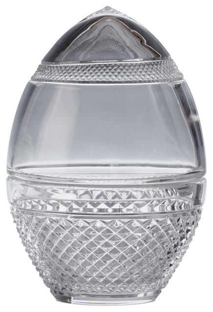 Crystal Glass Egg Jar, Large
