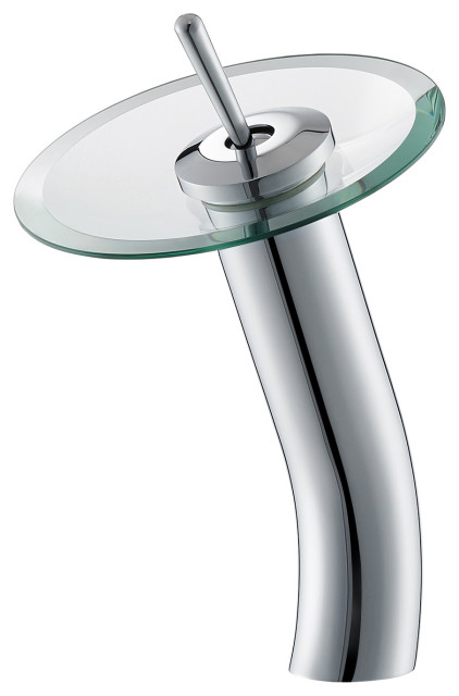 Vinnova Torino Falls Single Hole Bathroom Faucet, Polished Chrome