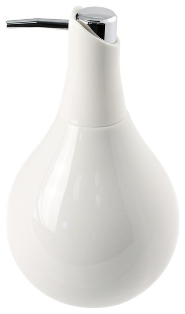 Ceramic Pottery Soap Dispenser Contemporary Lotion Ceramic Pottery Soap Dispenser White