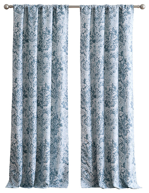 An Damask 84 Window Curtain With Rod Pocket Inspired