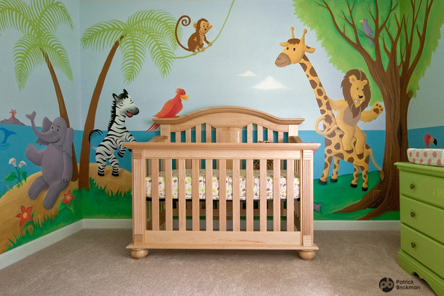 Nursery Mural Noah S Ark Jungle Animals Eclectic Kids