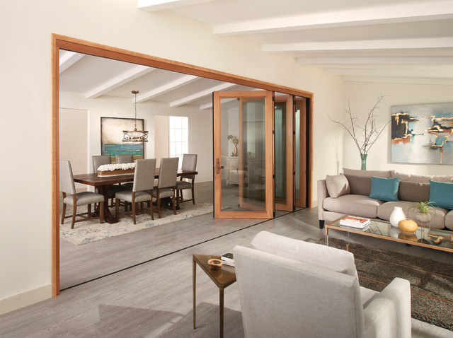 Marvin Bi-Fold Doors minimalistisch-esszimmer