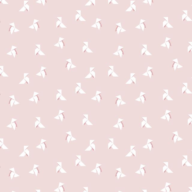 Pretty Pink Origami Wallpaper Roll 48x1000 Cm Contemporary Pretty Pink Origami Wallpaper Roll 48x1000 Cm Contemporary By Maison Leconte