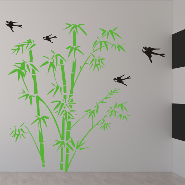 bamboo wall decor with birds wall decal wall sticker wall art babies room