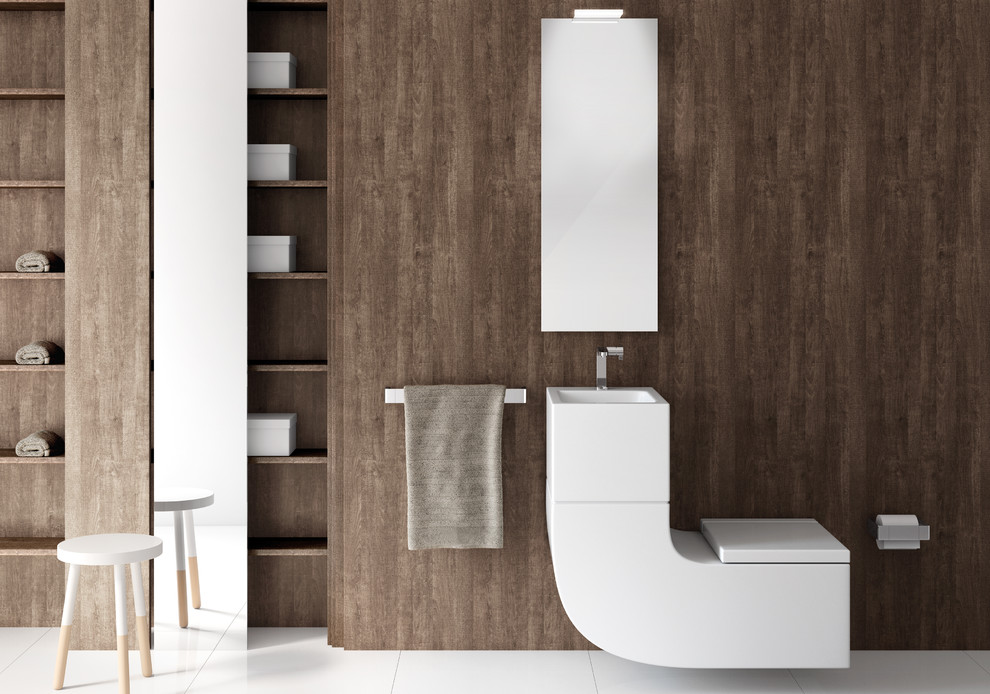 Cuarto de baño?[Modelo de cuarto de baño With lavabo suspendido ]:[Modelo de cuartos de baño With lavabo suspendido ]