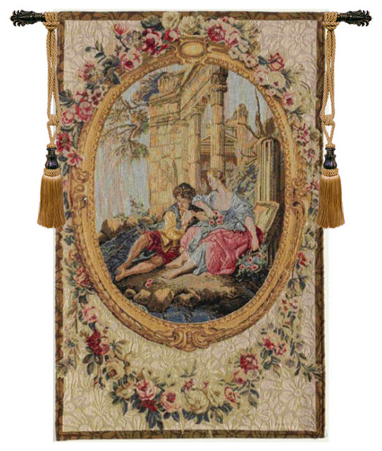 Serenade Creme I European Tapestry Wall hanging Traditional