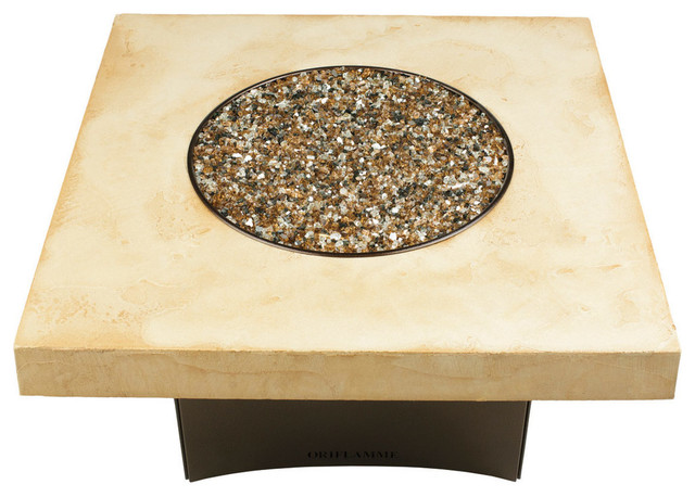 Oriflamme Gas Fire Pit Square Table Tuscan Contemporary Fire