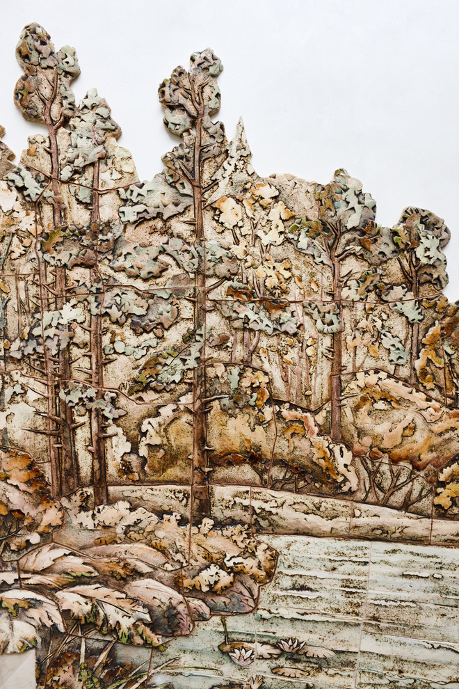 Декоративное панно "Лесное озеро"