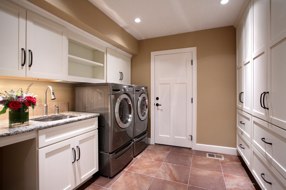 Design ideas for a traditional laundry room in Portland.