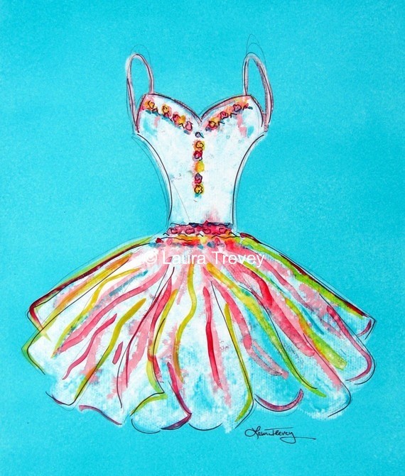 Girlie Girl ~ Watercolor Art Print