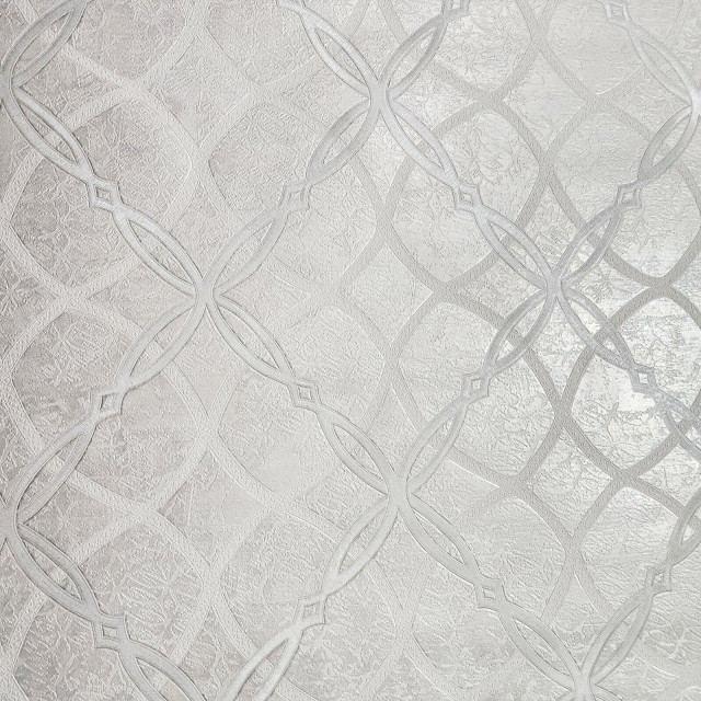 Ivory cream off white gold metallic diamond trellis textured modern  Wallpaper 3D - Tropical - Wallpaper - by Wallcoverings Mart | Houzz