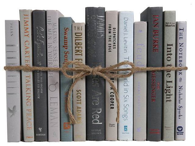 Decorative Books, Modern Grey and Charcoal ColorPak