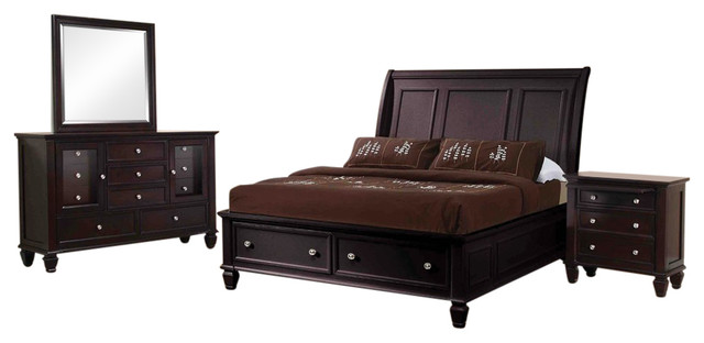 Coaster Sandy Beach 4 Piece Bedroom Set Cuccino Finish Coaster Sandy Beach 4 Piece Queen Bedroom Set Cuccino Finish