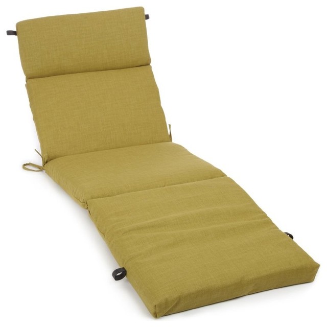 Blazing Needles Outdoor 72 x 22 Solid Patio Chaise Lounge Cushion - 93475-SGL-SO