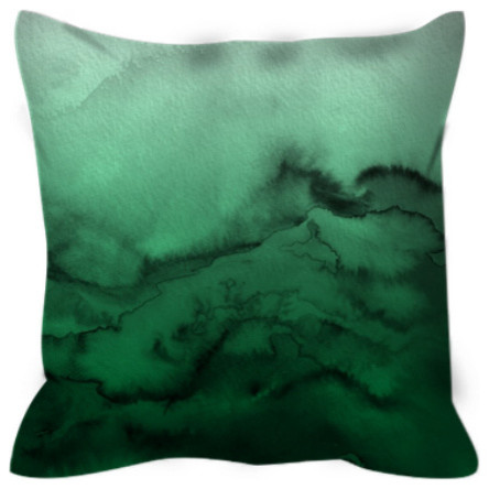 pillows decorative contemporary ombre emerald waves pillow watercolor forest winter accents throws decor