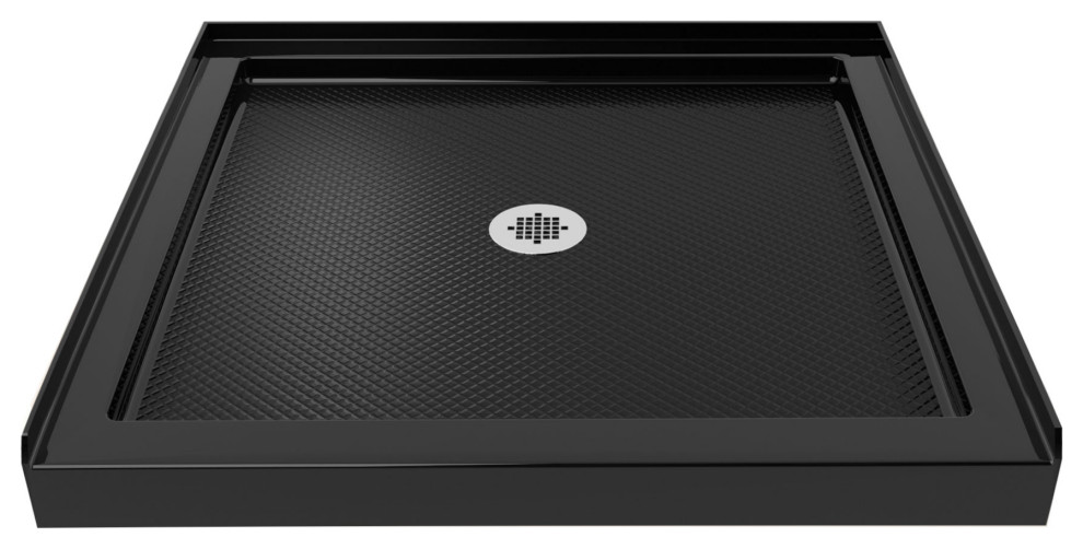 DreamLine SlimLine, 32"x32", Single Threshold Shower Base, Black Finish