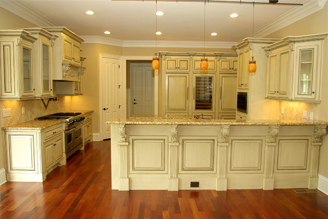 Antique Glazed Cabinetry Traditional Kitchen Atlanta By