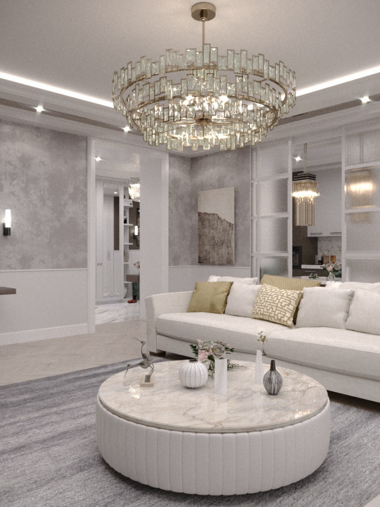 Гостиная, арт деко, современная классика