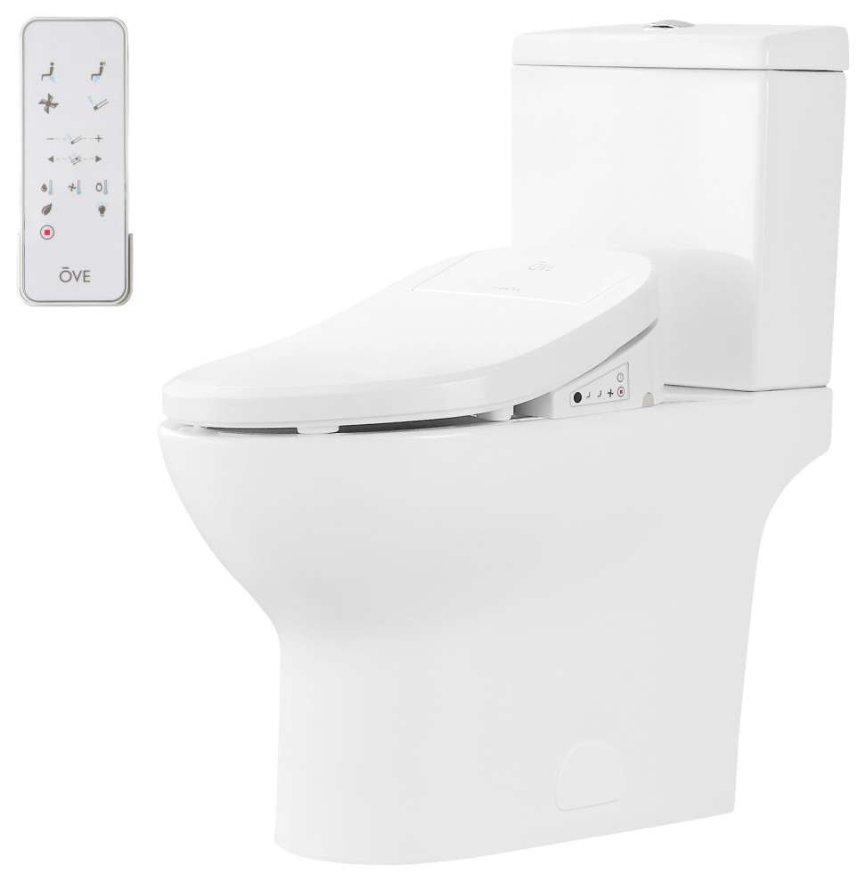 OVE Decors Felix Elongated Electric Bidet Toilet in White ...