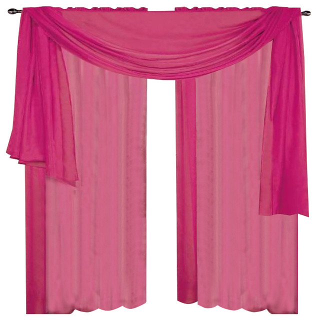 Rt Designers Celine Sheer Rod Pocket Top Panel 60 X90 Neon Pink Rt Designers Celine Sheer Rod Pocket Top Panel 60 X90 Neon Pink