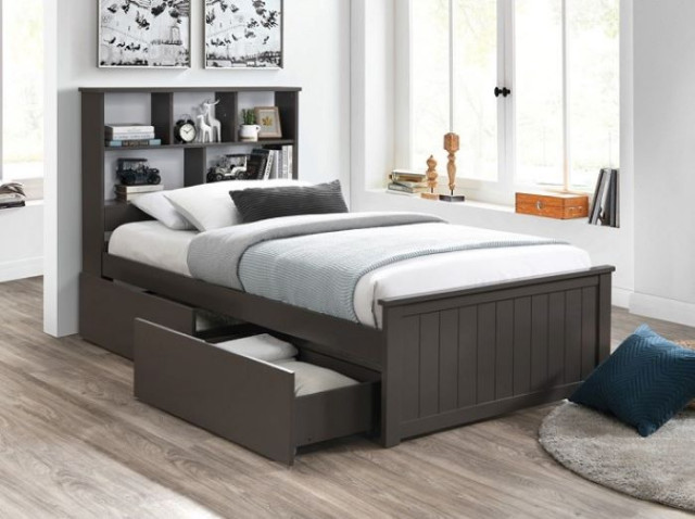 Myer White King Single Bed with Storage | Hardwood Frame - Modern - Kids -  by B2C Furniture | Houzz UK