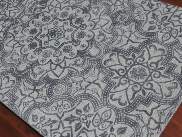 Amer Rugs Bansi BNS-28 Silver Gray Hand-tufted Area Rugs, 2'x3 ...