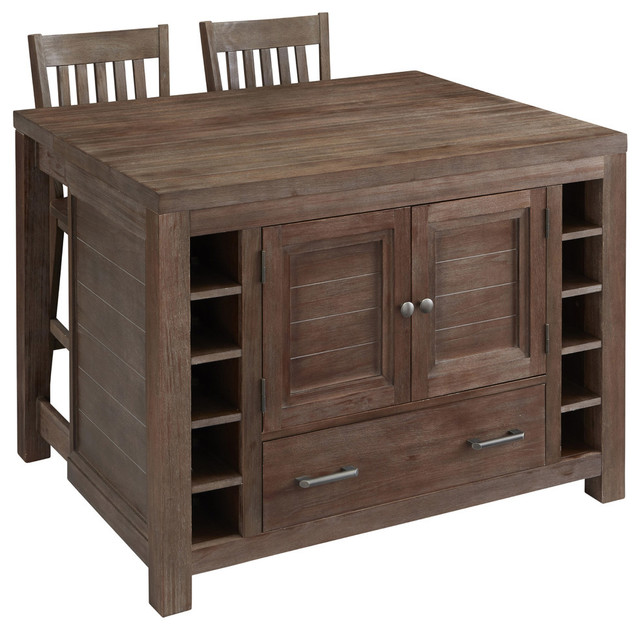 Barnside Kitchen Island And 2 Stools Set Transitional Kitchen Islands And Kitchen Barnside Kitchen Island And 2 Stools Set Transitional Kitchen Islands And Kitchen