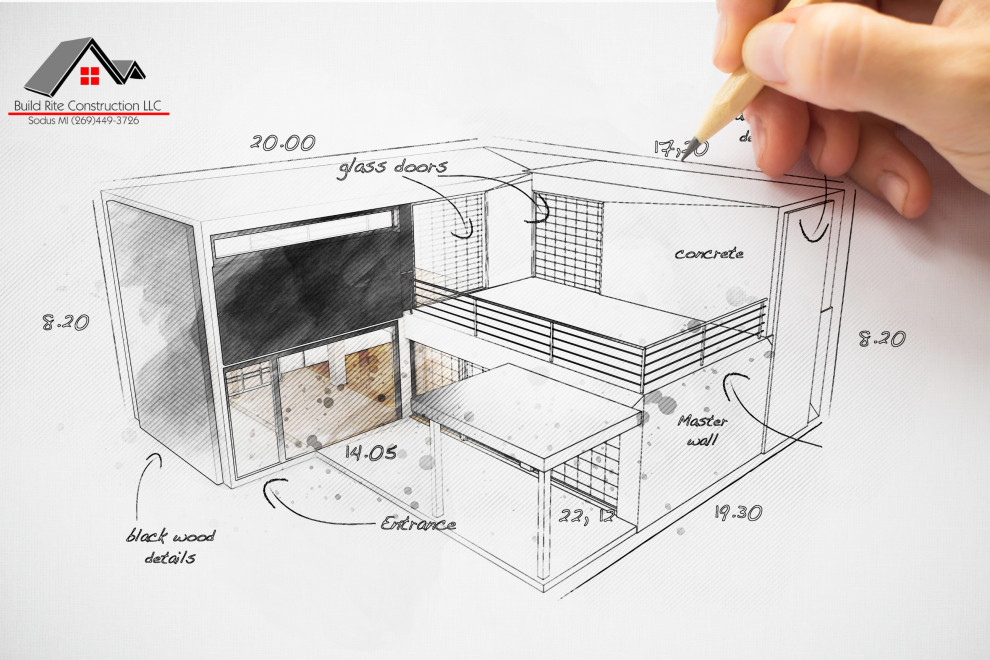 architect drawing build rite construction