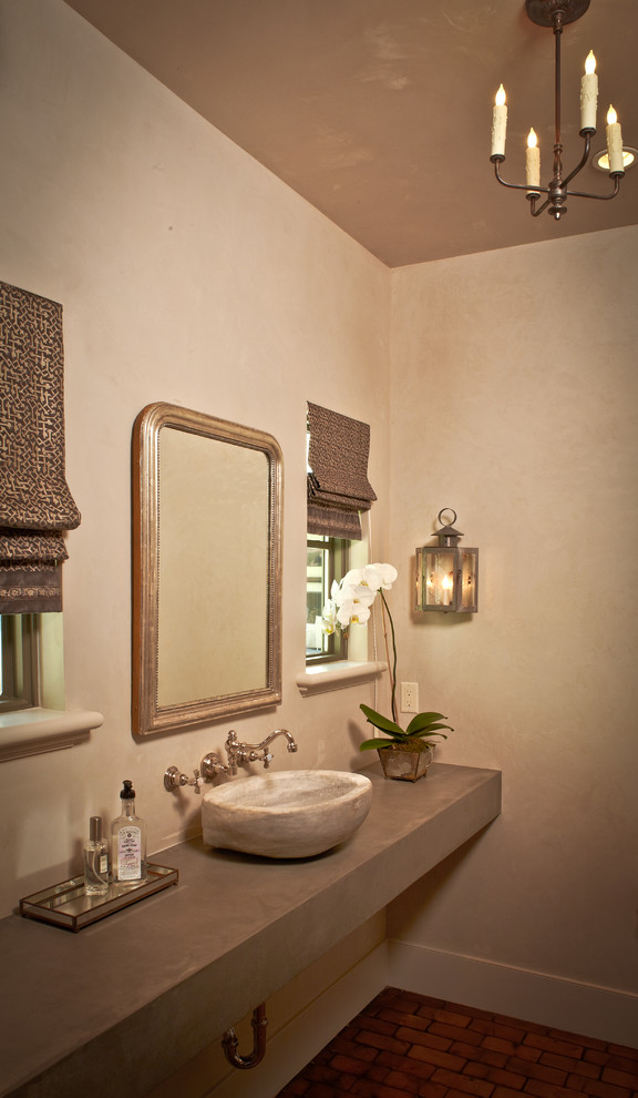 Inspiration for a traditional powder room in Houston.