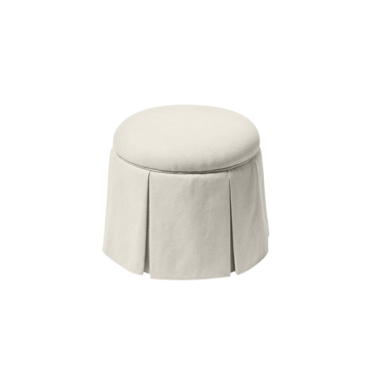 Retailer: Target | Box Pleat Skirt Storage Ottoman Performance Fabric Cream - Threshold™ designed with Studio McGee
