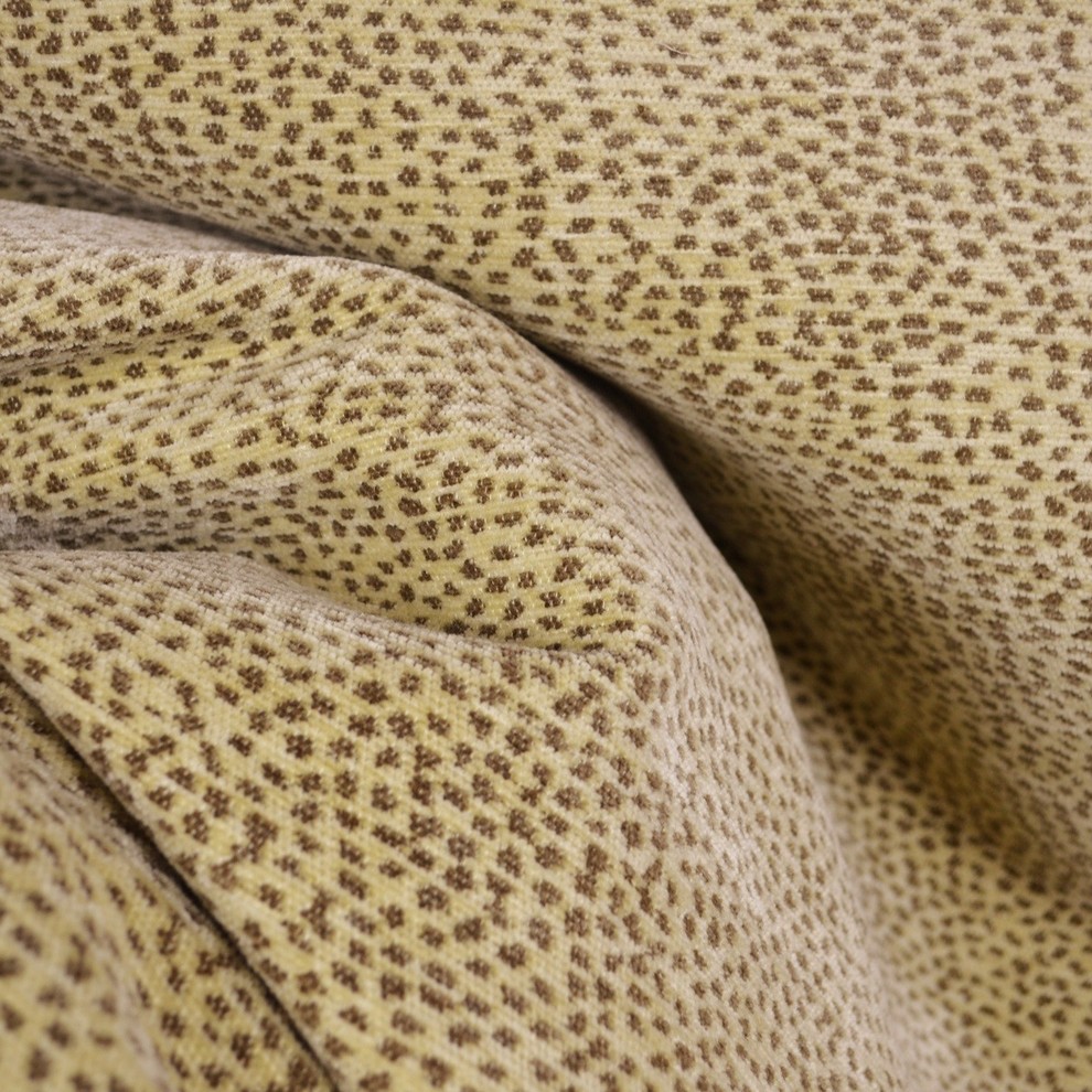 Siamese 1010 Nude Fawn Chenille Animal Print Reversible Fabric