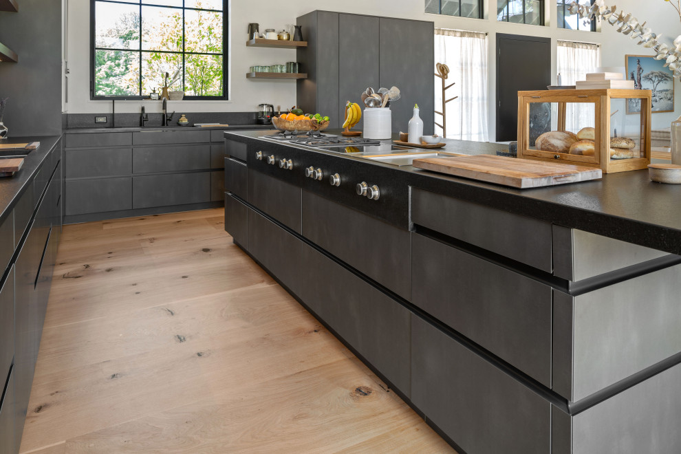 Example of a mountain style kitchen design in New York