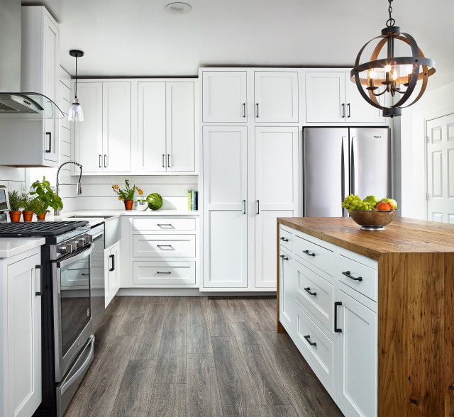 Designer White Cabinetry transitional-kitchen