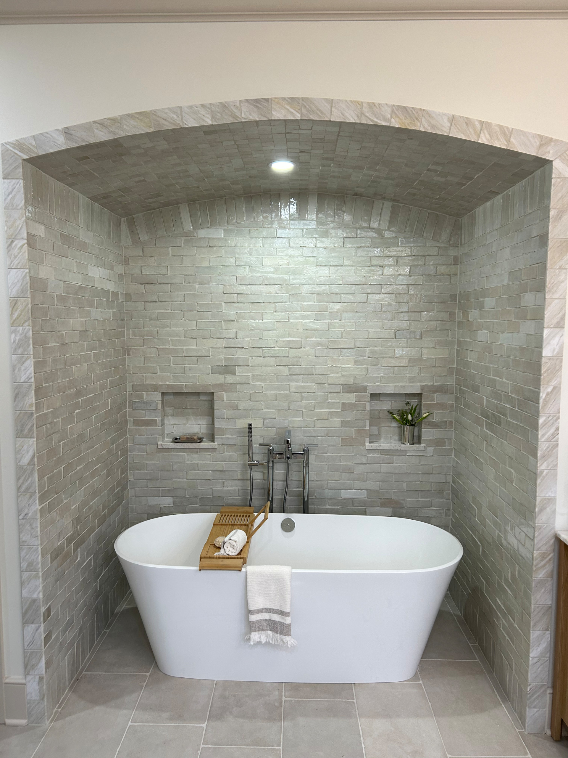 Neutral Mediterranean Bathroom