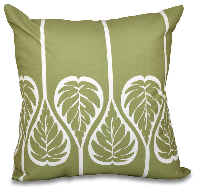 Shop Houzz E by Design Fern 2, Floral Outdoor Pillow - Outdoor Cushions And Pillows