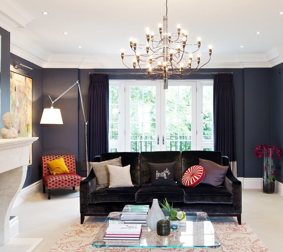 Contemporary living room in Surrey.