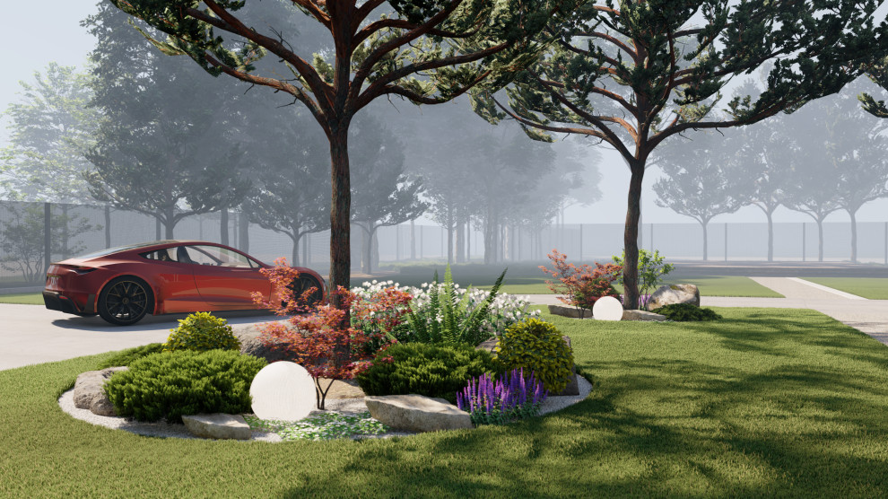 Композиция у парковки