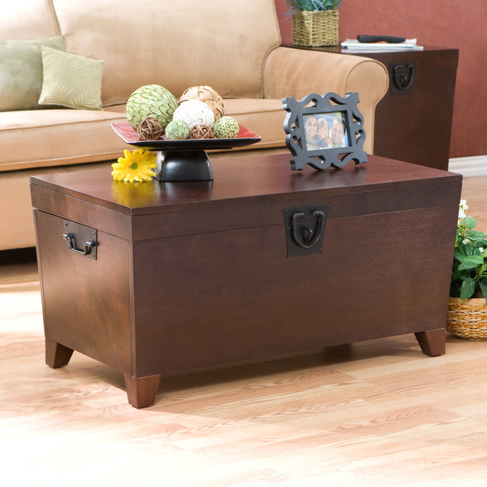 Upton Home Pyramid Espresso Trunk Cocktail Table
