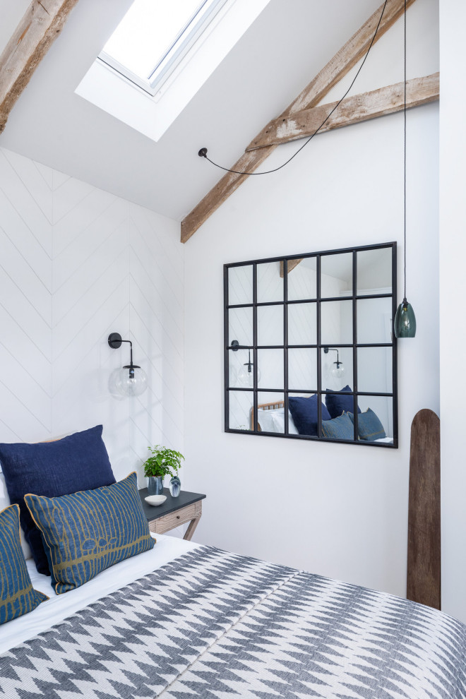Inspiration for a scandinavian bedroom in Cornwall.