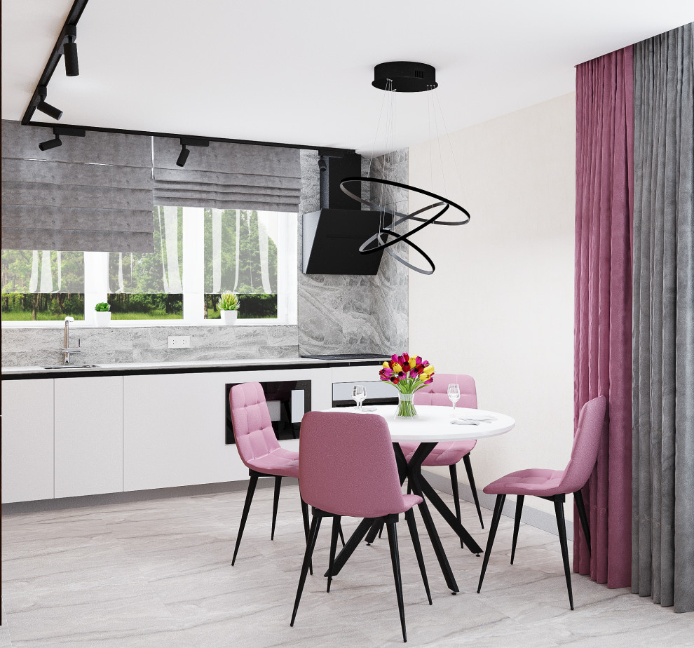 учебный проект. 1-й этаж частного дома для проживания 2 человек и собаки.