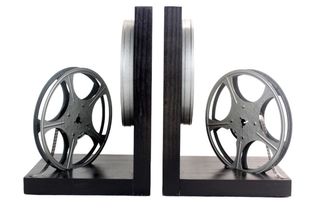 Antique Bronze Metal Movie Reels Wall Art Theater Home Decor FAMILY ROOM New