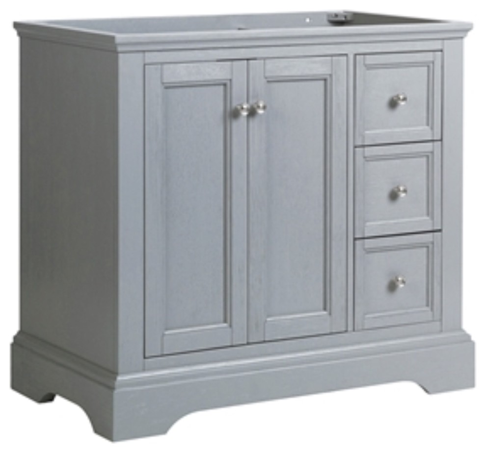 Fresca Windsor 36" Gray Textured Traditional Bathroom Cabinet