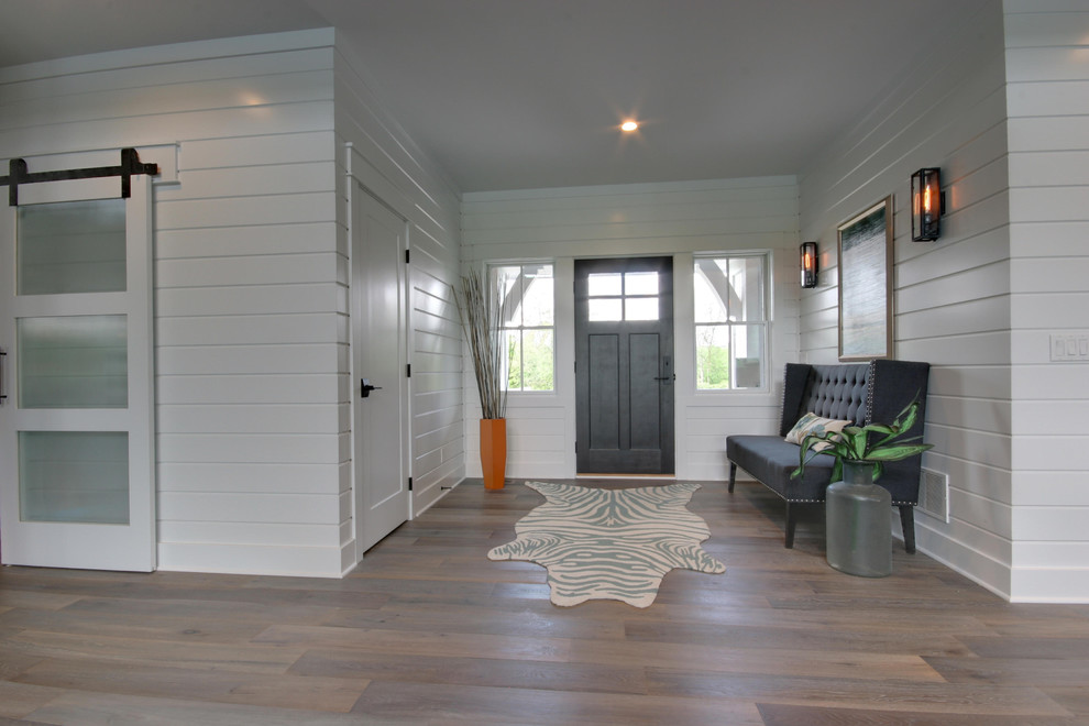 Inspiration for a transitional entryway remodel in Grand Rapids