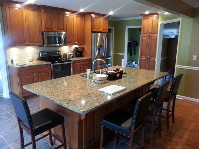  Kitchen  Remodel Open  Floor  Plan  Large  Island w Seating 
