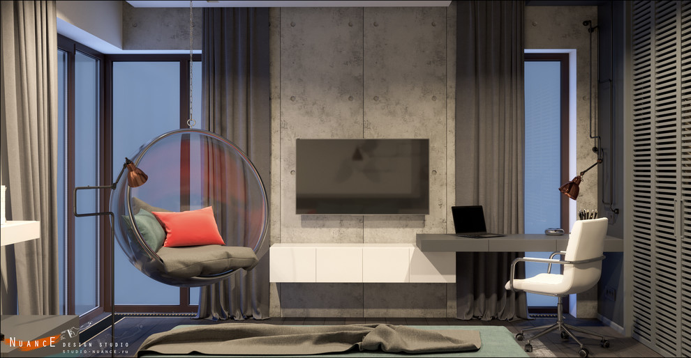 Комната для молодой девушки. Простота линий и форм