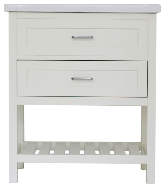 Home Elements Vanity 30x18 25 White Ceramic Top 30 Cream