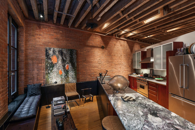 Manhattan, NY: Soho Artist Loft industrial-kitchen