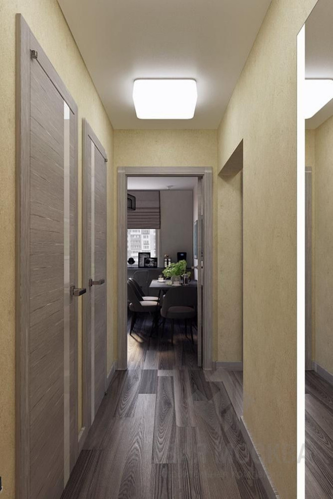 Дизайн-проект двухкомнатной квартиры 58 кв.м в ЖК «Лучи»