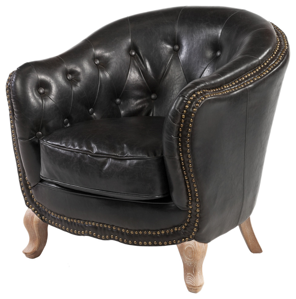 petite leather armchair